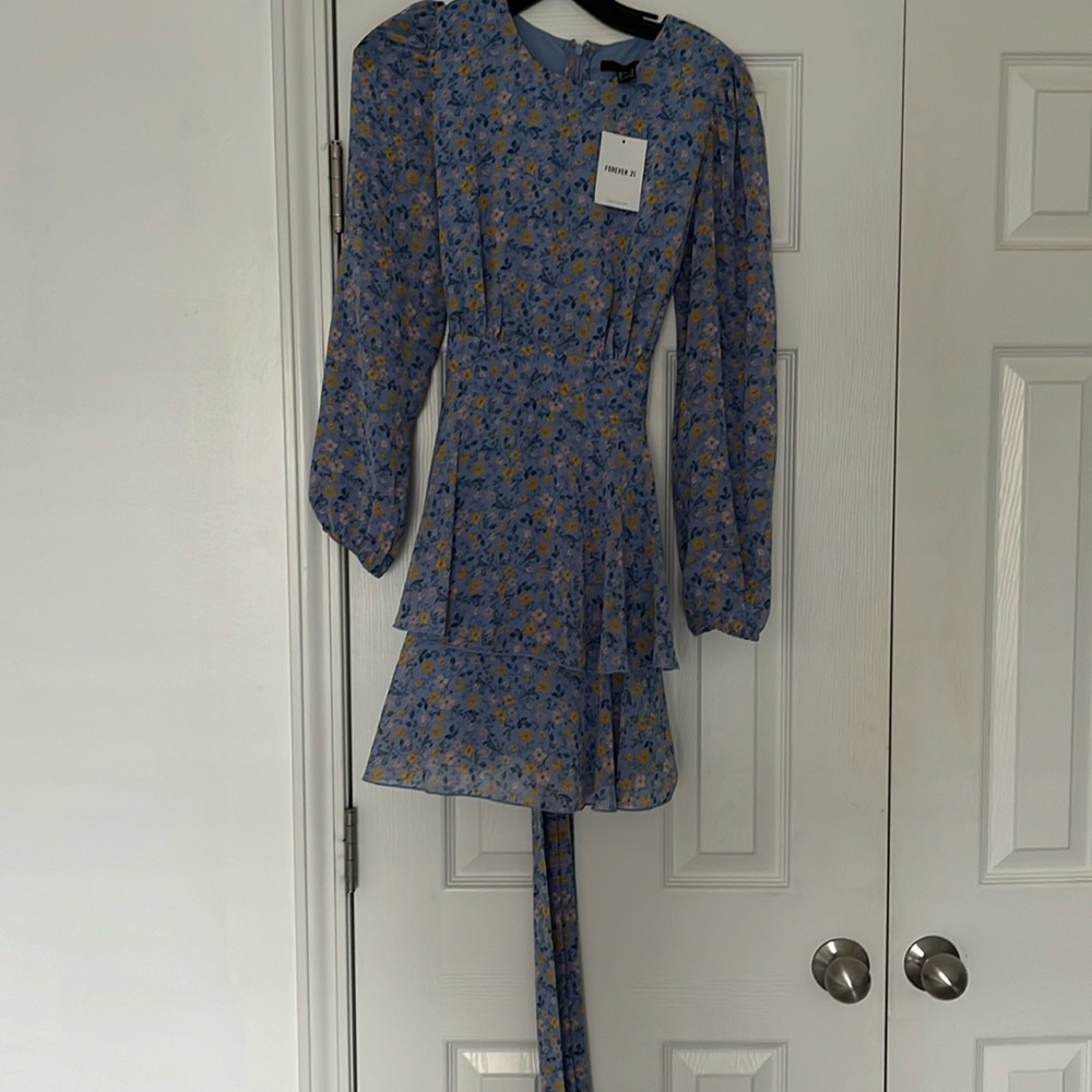 Lined knee length dress.